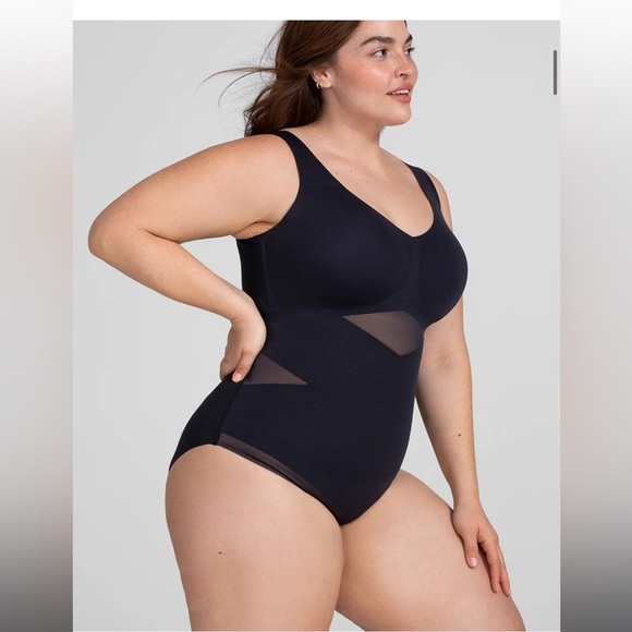 Honeylove Tank Bodysuit Shapewear in Runway Black/Tan Size 3X - Picture 1 of 10